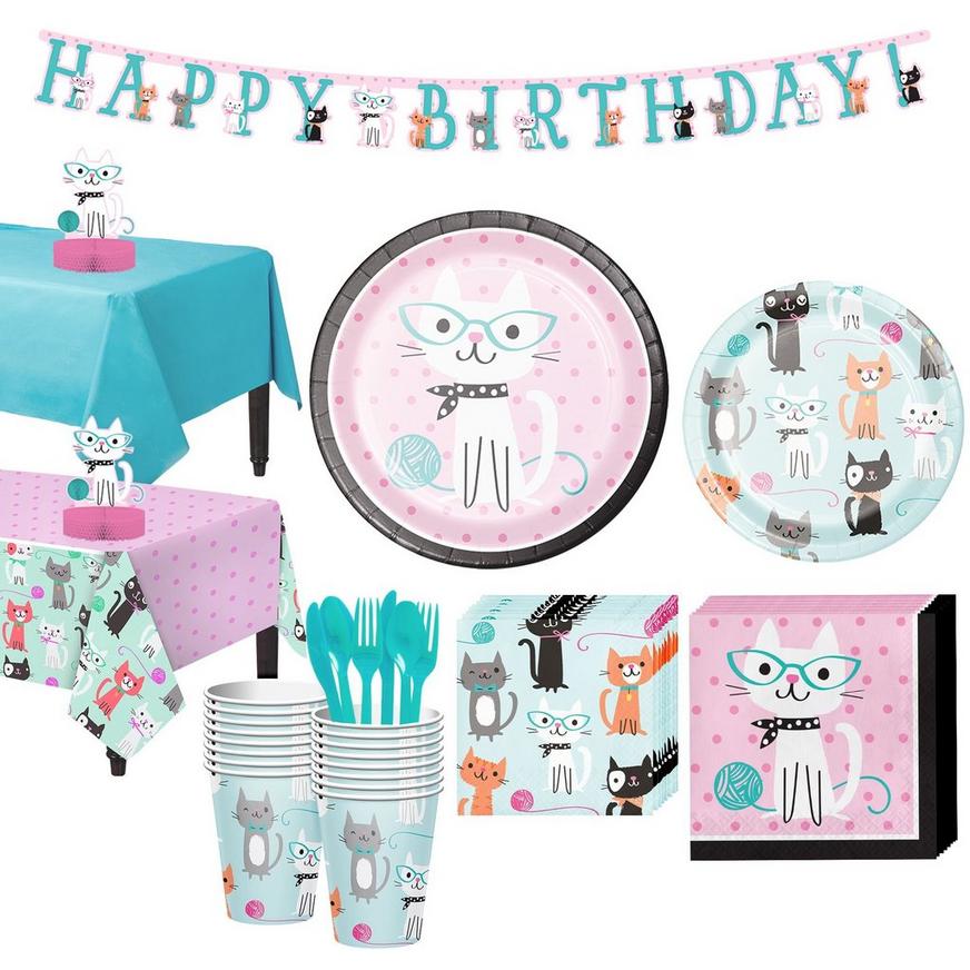 Purrfect Cat Tableware Party Kit